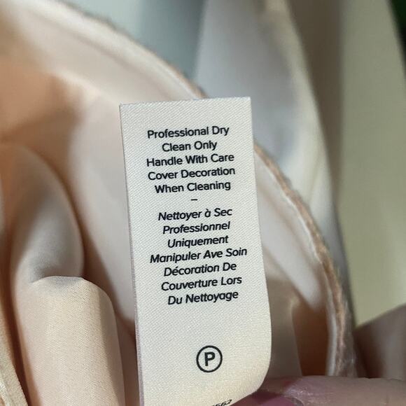 Cinq à Sept Blush Pink & Cream Rina Cropped Sequin Blazer Jacket Sz 6 - Picture 8 of 11